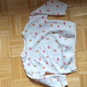 Zara girls "cropped" fruit sweatshirt size 4-5